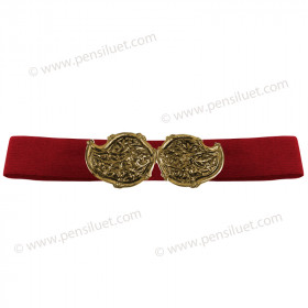 Women's Buckle 03 golden red patina with belt